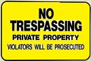 No Trespassing