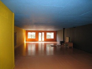 Activity room on top floor of barn