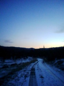 Running on my favourite road at Monkey Valley at sunset time