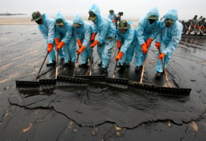 Cleaning up the oil spill