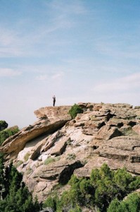 Standing rock at base camp