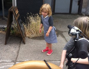 Girl and bike